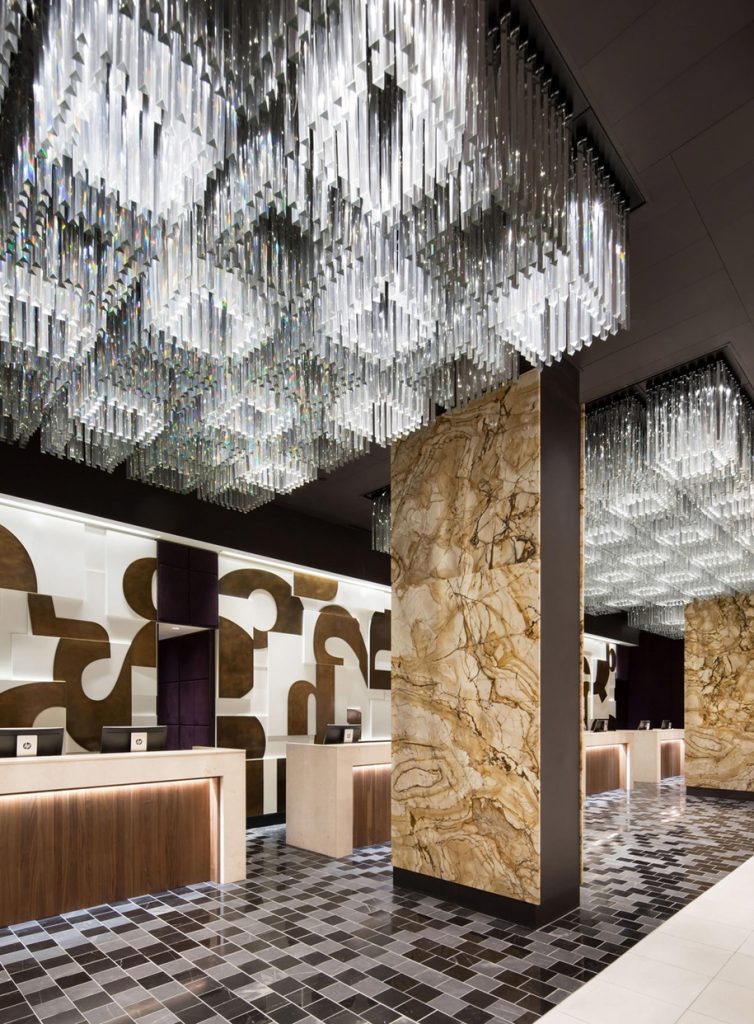 Asset Repositioning - Hospitality & Hotels - Beautiful Lobby with art integrations - Fairmont The Queen Elizabeth Montreal