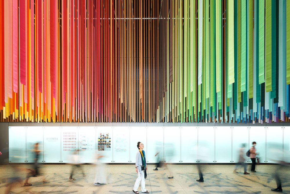 Fun Canopies Around The World - MASSIVart - Emmanuelle Moureaux’s 100 colors in Japan