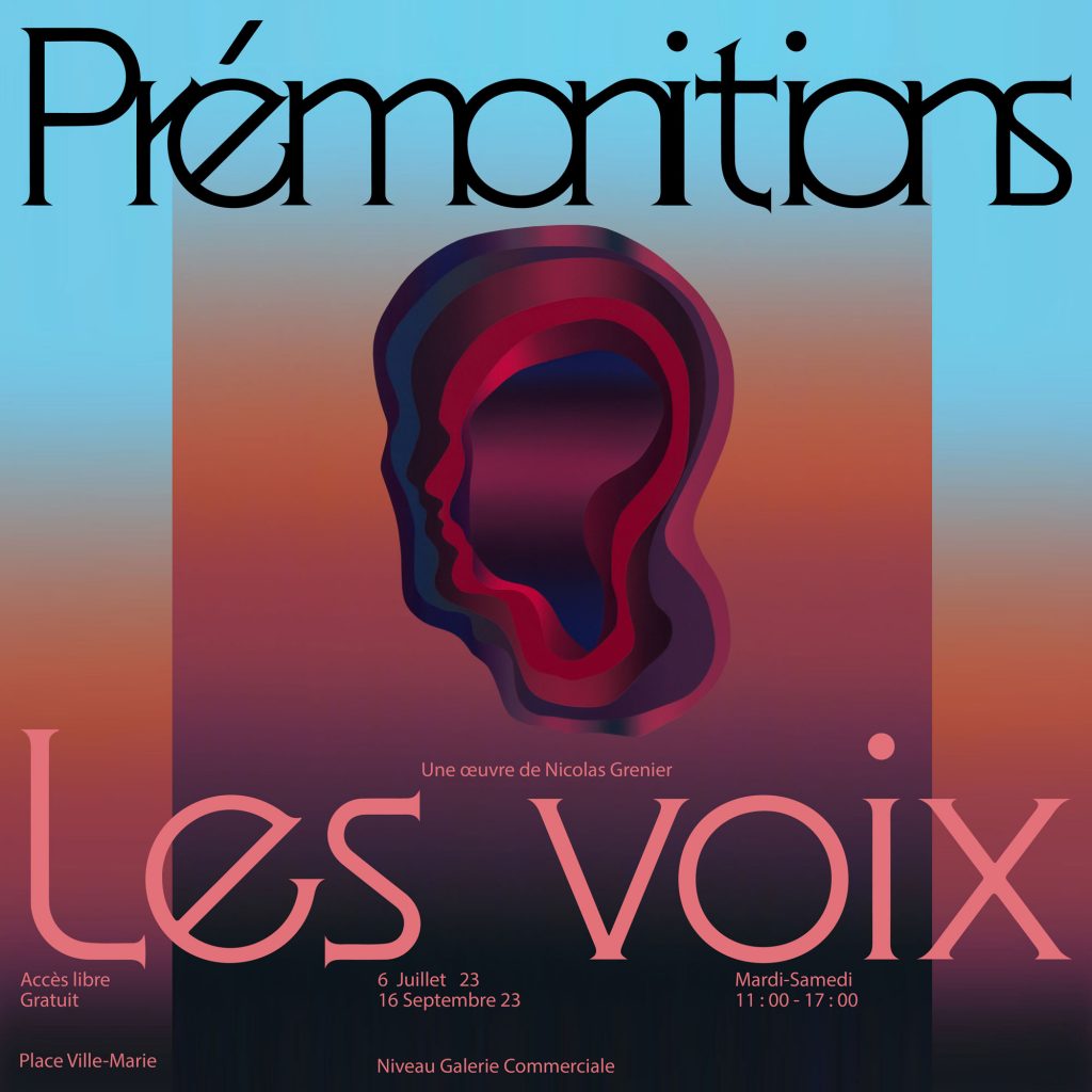 MASSIVart & CHROMATIC - PREMONITIONS Les voix - AI Exhibition Nicolas Grenier - Montreal PVM