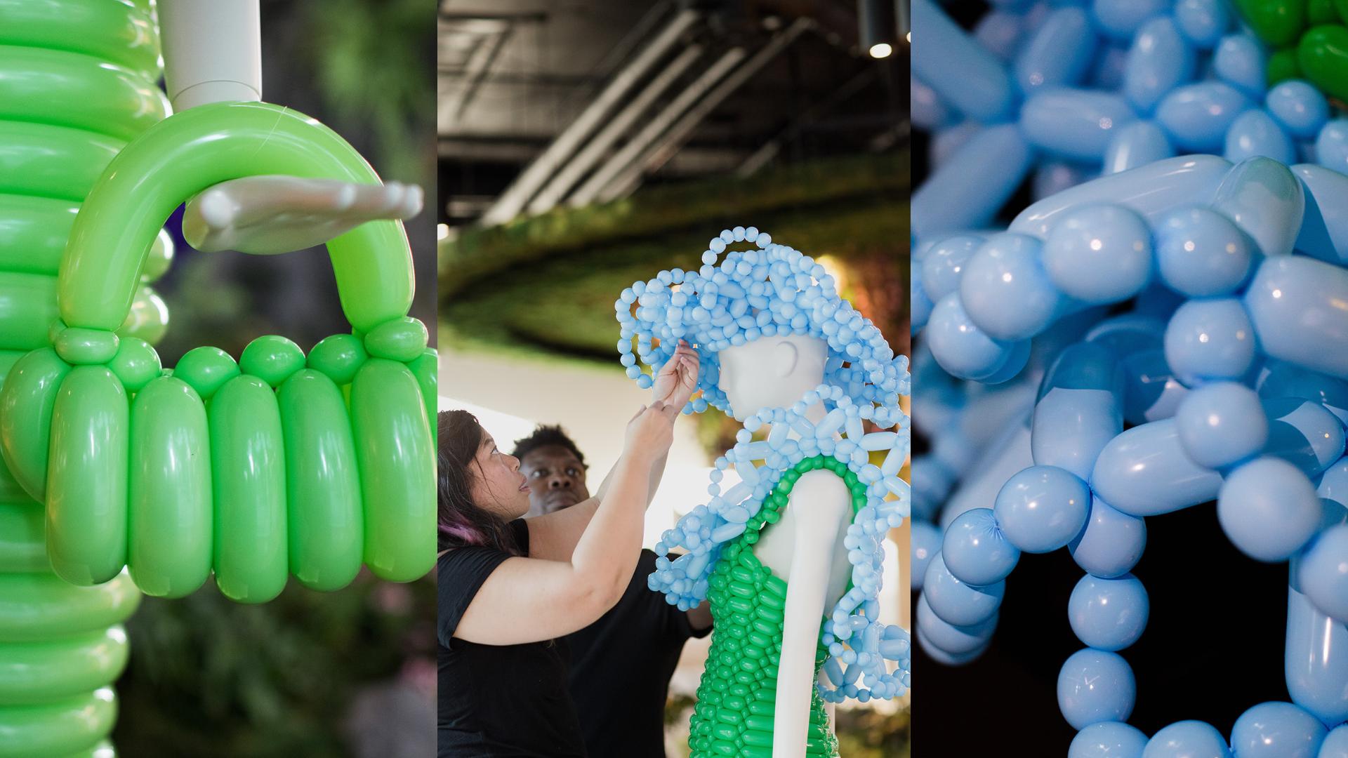 Gab Bois - Balloon Ball Gowns at Oakridge Park Gallery - Kristall Yee Balloon sculpture