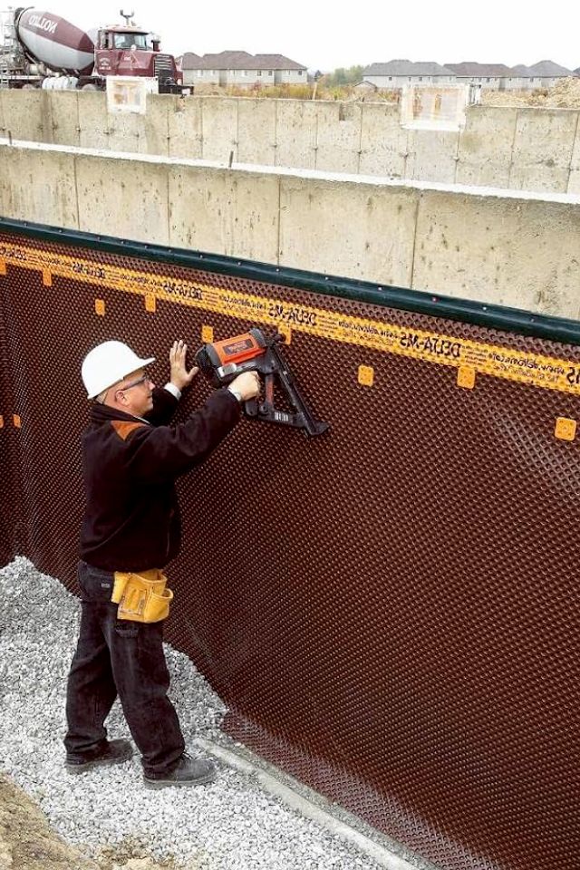 Imperméabilisation de fondation avec Membrane Delta MS - Réparation fissure fondation